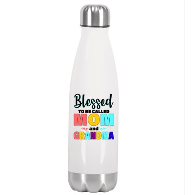 Blessed To Be Called Mom And Grandma Stainless Steel Insulated Water Bottle