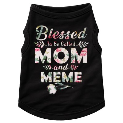 Blessed To Be Called Mom And Meme Doggie Tank