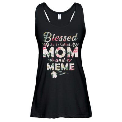Blessed To Be Called Mom And Meme Ladies Essential Flowy Tank