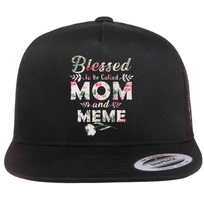 Blessed To Be Called Mom And Meme Flatbill Hat