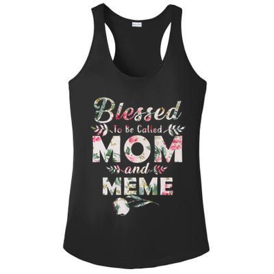 Blessed To Be Called Mom And Meme Ladies PosiCharge Competitor Racerback Tank