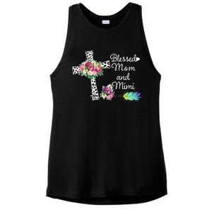 Blessed To Be Called Mom And Mimi Ladies PosiCharge Tri-Blend Wicking Tank