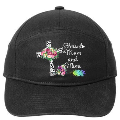 Blessed To Be Called Mom And Mimi 7-Panel Snapback Hat