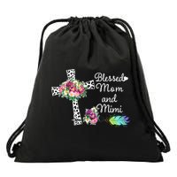 Blessed To Be Called Mom And Mimi Drawstring Bag