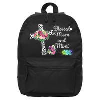 Blessed To Be Called Mom And Mimi 16 in Basic Backpack