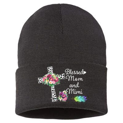 Blessed To Be Called Mom And Mimi Sustainable Knit Beanie