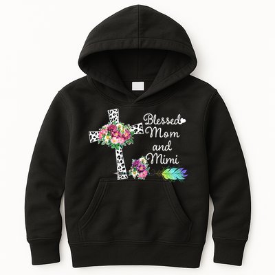 Blessed To Be Called Mom And Mimi Kids Hoodie