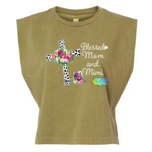 Blessed To Be Called Mom And Mimi Garment-Dyed Women's Muscle Tee