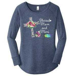 Blessed To Be Called Mom And Mimi Women's Perfect Tri Tunic Long Sleeve Shirt