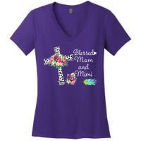 Blessed To Be Called Mom And Mimi Women's V-Neck T-Shirt