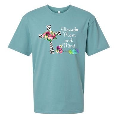 Blessed To Be Called Mom And Mimi Sueded Cloud Jersey T-Shirt