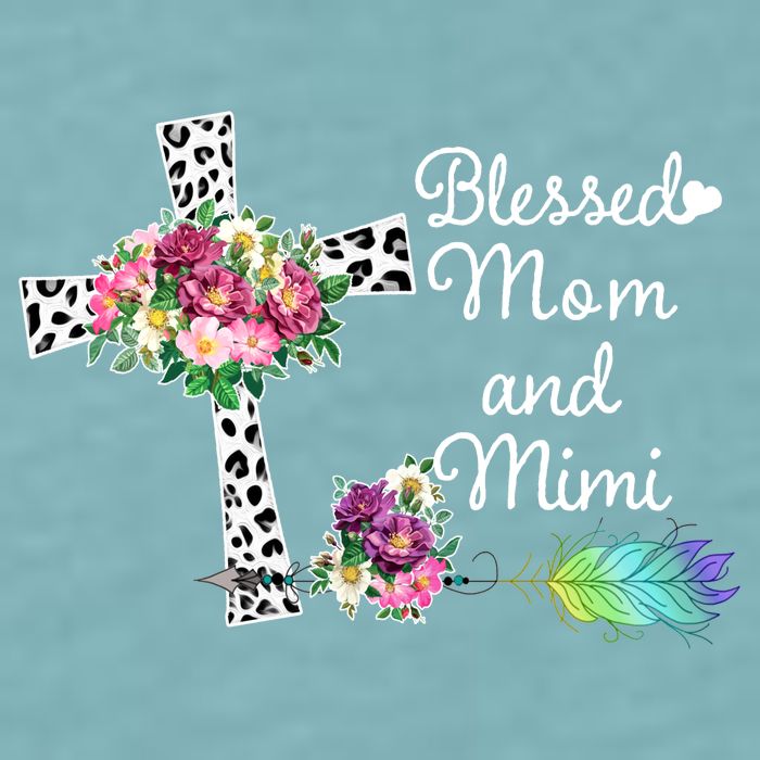 Blessed To Be Called Mom And Mimi Sueded Cloud Jersey T-Shirt
