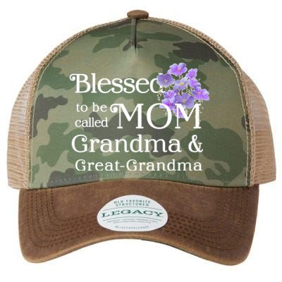 Blessed To Be Called Mom Grandma & Great Grandma Legacy Tie Dye Trucker Hat