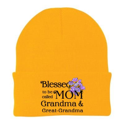 Blessed To Be Called Mom Grandma & Great Grandma Knit Cap Winter Beanie