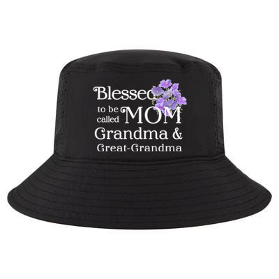 Blessed To Be Called Mom Grandma & Great Grandma Cool Comfort Performance Bucket Hat