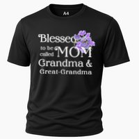 Blessed To Be Called Mom Grandma & Great Grandma Cooling Performance Crew T-Shirt