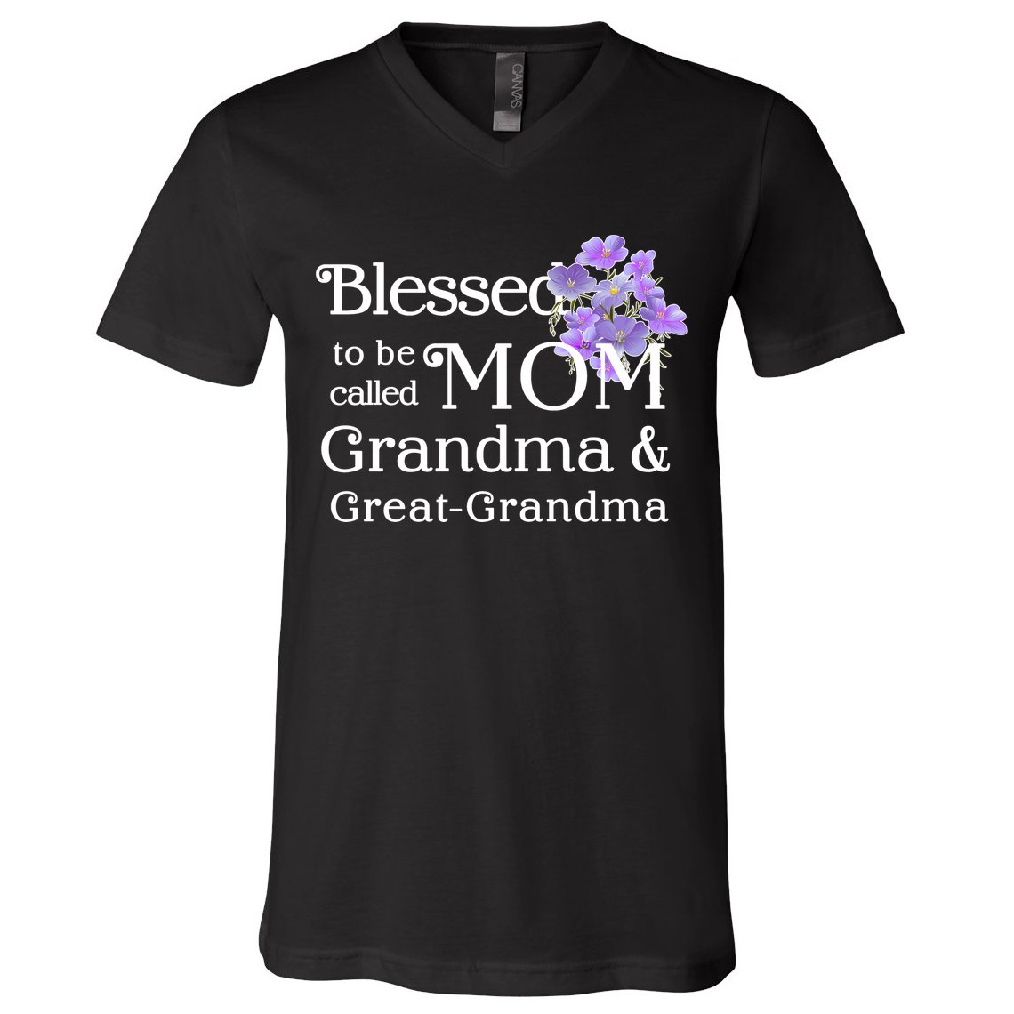 Blessed To Be Called Mom Grandma & Great Grandma V-Neck T-Shirt