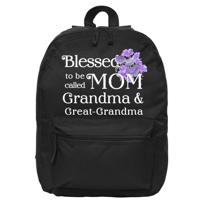 Blessed To Be Called Mom Grandma & Great Grandma 16 in Basic Backpack