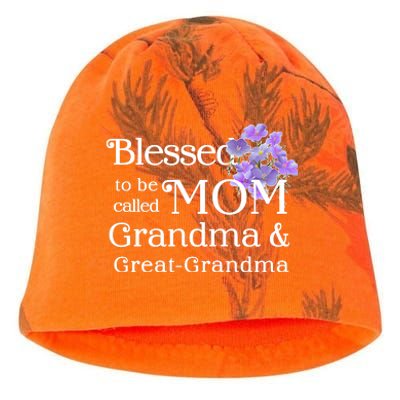 Blessed To Be Called Mom Grandma & Great Grandma Kati - Camo Knit Beanie