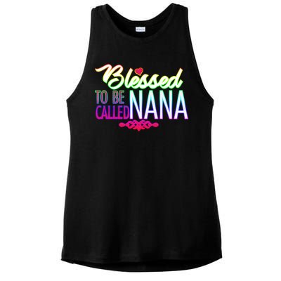 Blessed To Be Called Nana Ladies PosiCharge Tri-Blend Wicking Tank