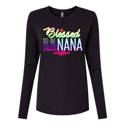 Blessed To Be Called Nana Womens Cotton Relaxed Long Sleeve T-Shirt