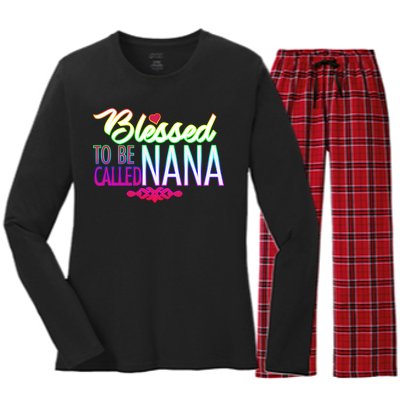 Blessed To Be Called Nana Women's Long Sleeve Flannel Pajama Set 