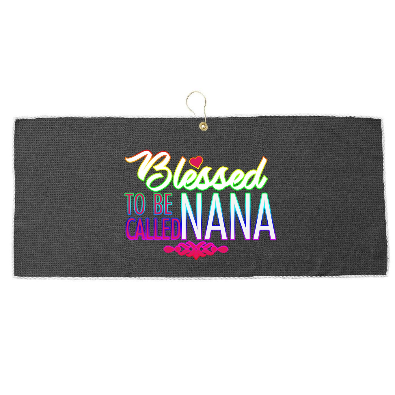 Blessed To Be Called Nana Large Microfiber Waffle Golf Towel