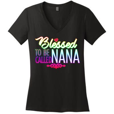 Blessed To Be Called Nana Women's V-Neck T-Shirt