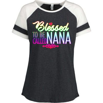 Blessed To Be Called Nana Enza Ladies Jersey Colorblock Tee