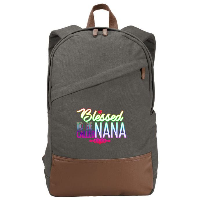 Blessed To Be Called Nana Cotton Canvas Backpack