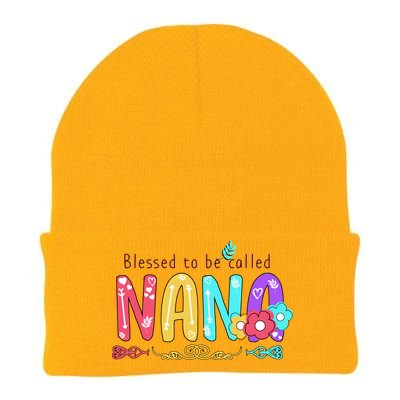 Blessed To Be Called Nana Cute Floral  Knit Cap Winter Beanie