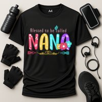 Blessed To Be Called Nana Cute Floral  Cooling Performance Crew T-Shirt