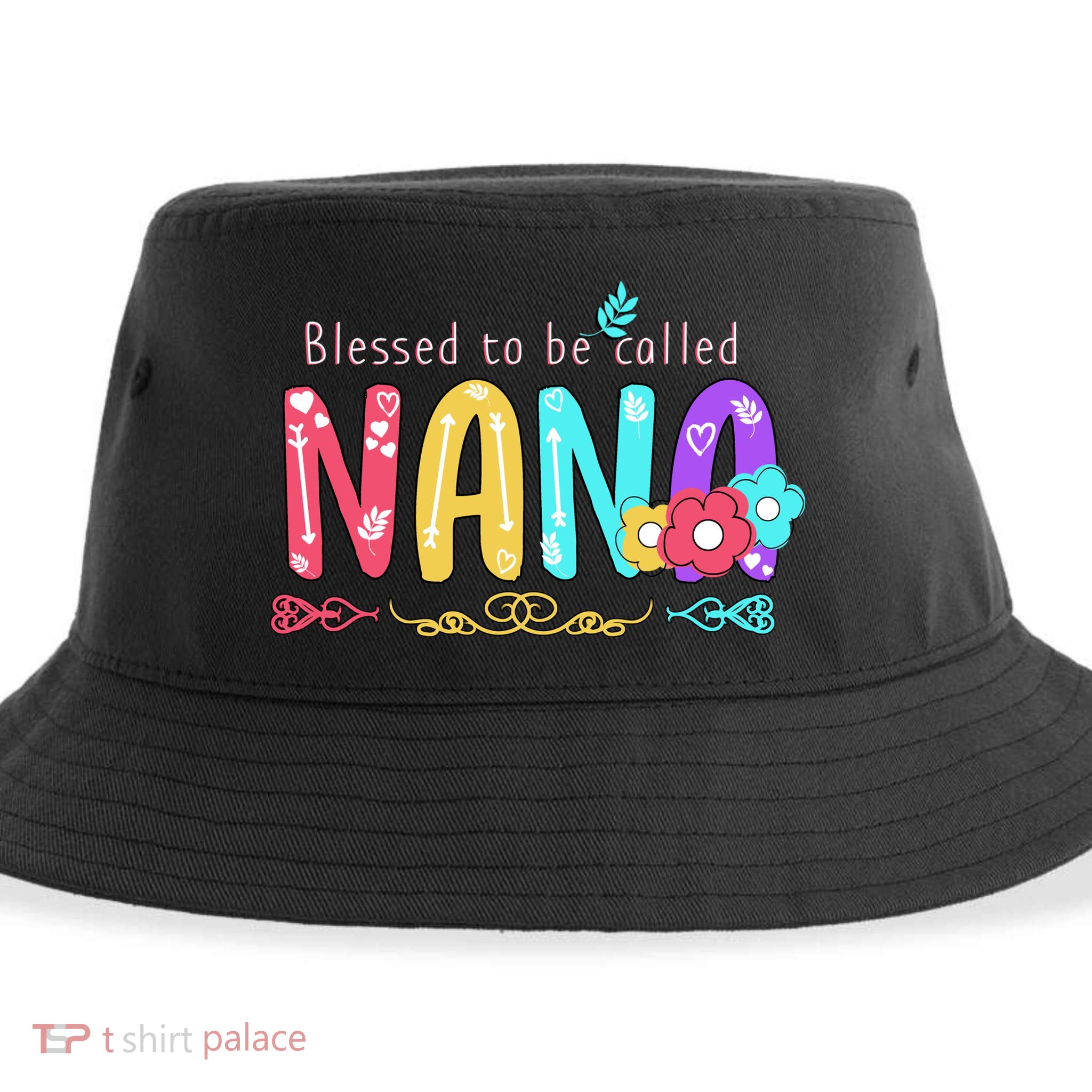 Blessed To Be Called Nana Cute Floral  Sustainable Bucket Hat