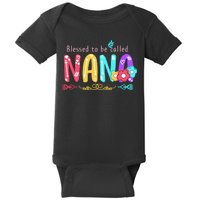 Blessed To Be Called Nana Cute Floral  Baby Bodysuit