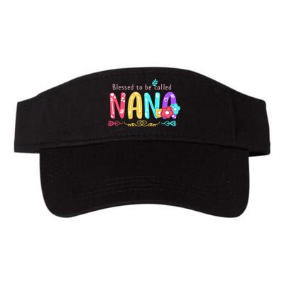 Blessed To Be Called Nana Cute Floral  Valucap Bio-Washed Visor