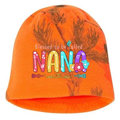 Blessed To Be Called Nana Cute Floral  Kati - Camo Knit Beanie