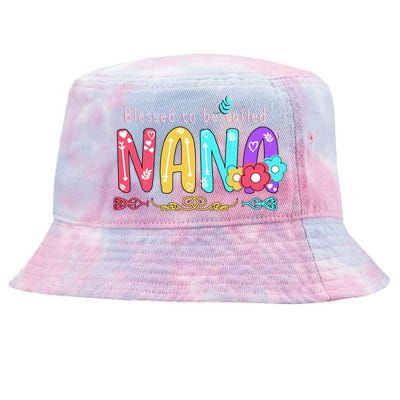 Blessed To Be Called Nana Cute Floral  Tie-Dyed Bucket Hat