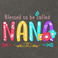 Blessed To Be Called Nana Cute Floral  Cotton Canvas Backpack