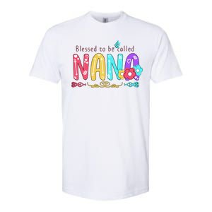 Blessed To Be Called Nana Cute Floral  Softstyle CVC T-Shirt