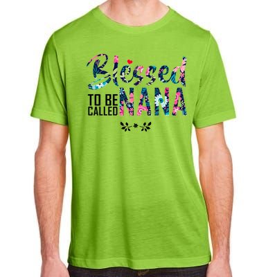 Blessed To Be Called Nana Flower Adult ChromaSoft Performance T-Shirt