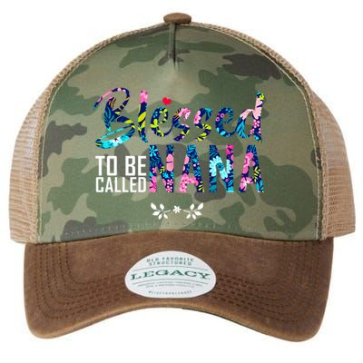 Blessed To Be Called Nana Flower Legacy Tie Dye Trucker Hat