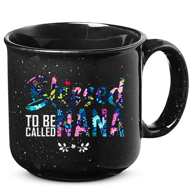 Blessed To Be Called Nana Flower 15oz Campfire Ceramic Mug