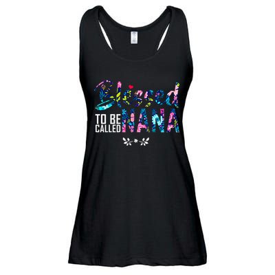 Blessed To Be Called Nana Flower Ladies Essential Flowy Tank