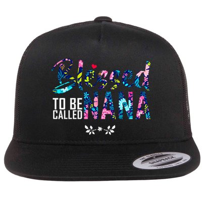 Blessed To Be Called Nana Flower Flatbill Hat