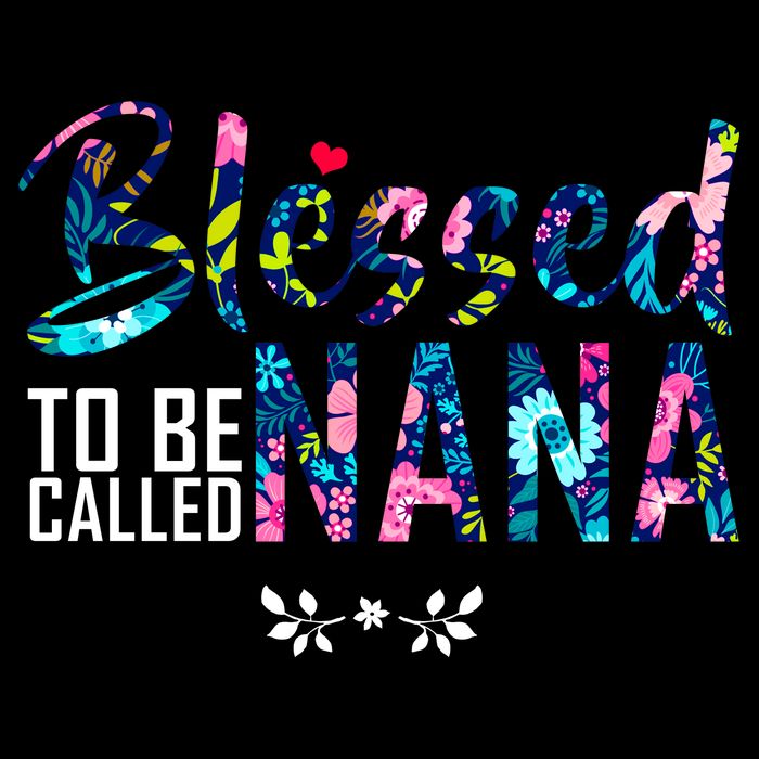Blessed To Be Called Nana Flower Flat Bill Trucker Hat
