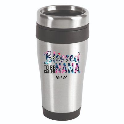 Blessed To Be Called Nana Flower 16oz Travel Tumbler