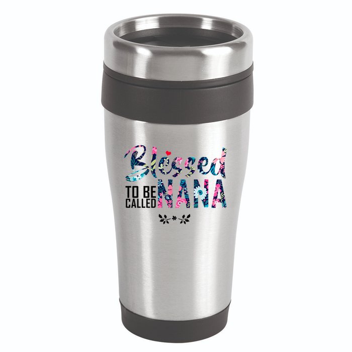 Blessed To Be Called Nana Flower 16oz Travel Tumbler