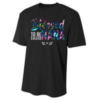 Blessed To Be Called Nana Flower Performance Sprint T-Shirt