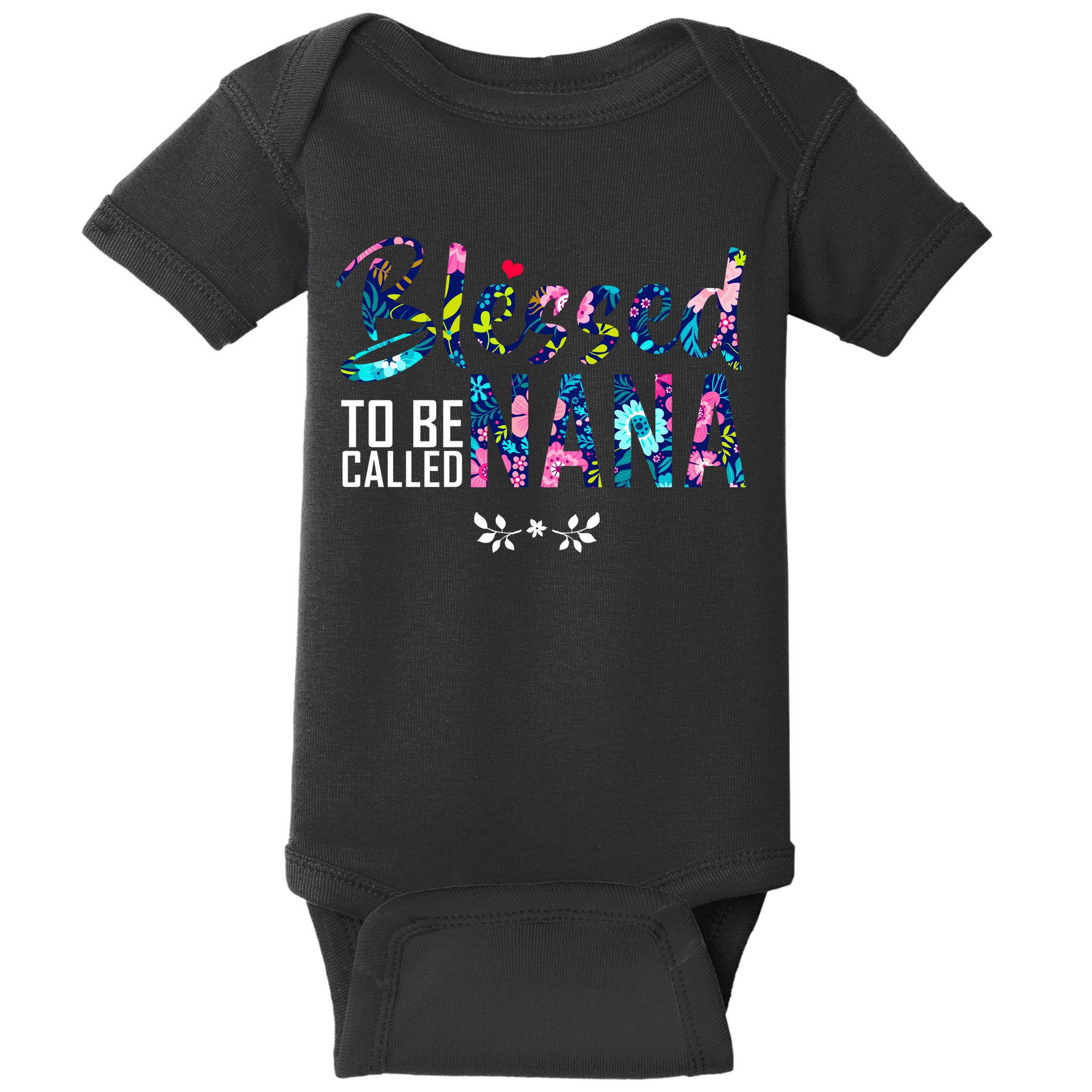 Blessed To Be Called Nana Flower Baby Bodysuit