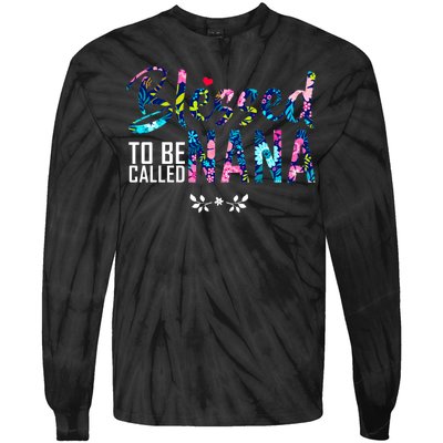 Blessed To Be Called Nana Flower Tie-Dye Long Sleeve Shirt